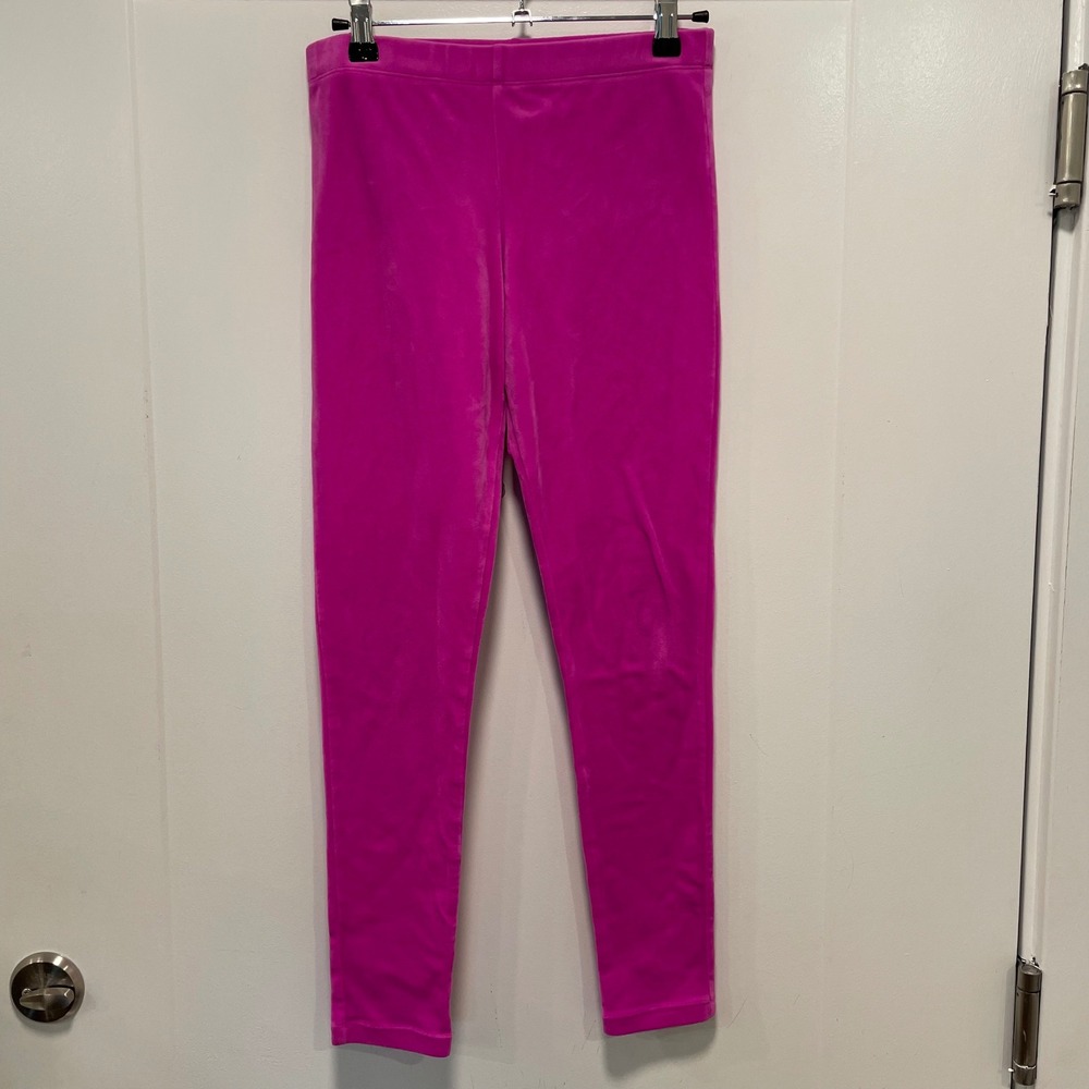 Lilly Pulitzer Pink Velour Leggings‎ Girls XL 12-14 Stretch Velvet Pants